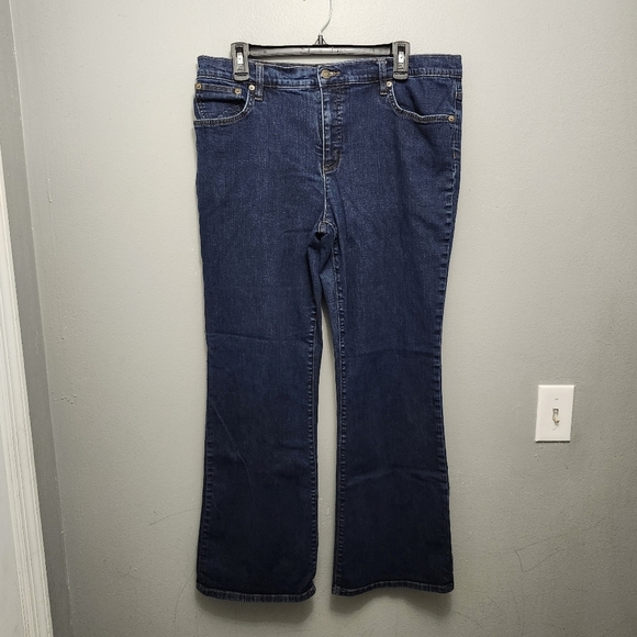 Lauren Ralph Lauren women's classic bootcut jeans size 16 blue - Picture 1 of 9